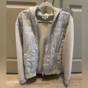 Reiss Light Gray Hybrid Bomber - XL